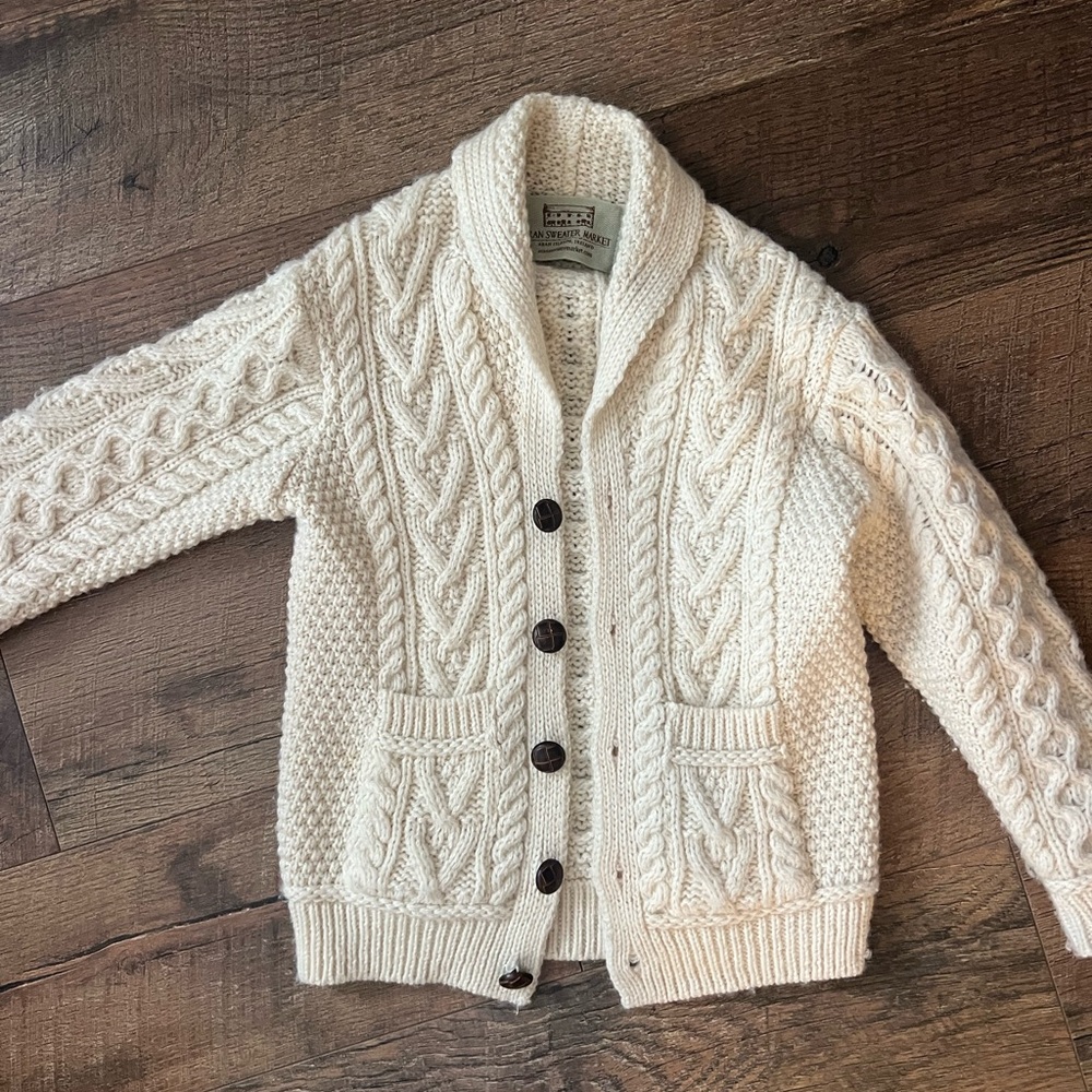 Aran wool sweater